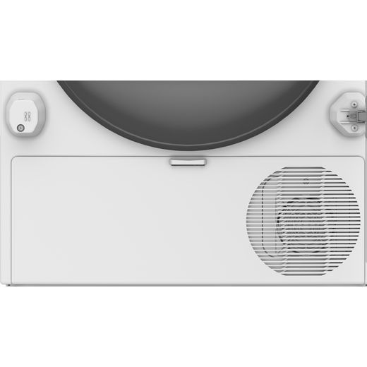 Beko NTIKP81131W Integrated Heat Pump Tumble Dryer - White - Close up over flow pipe shot