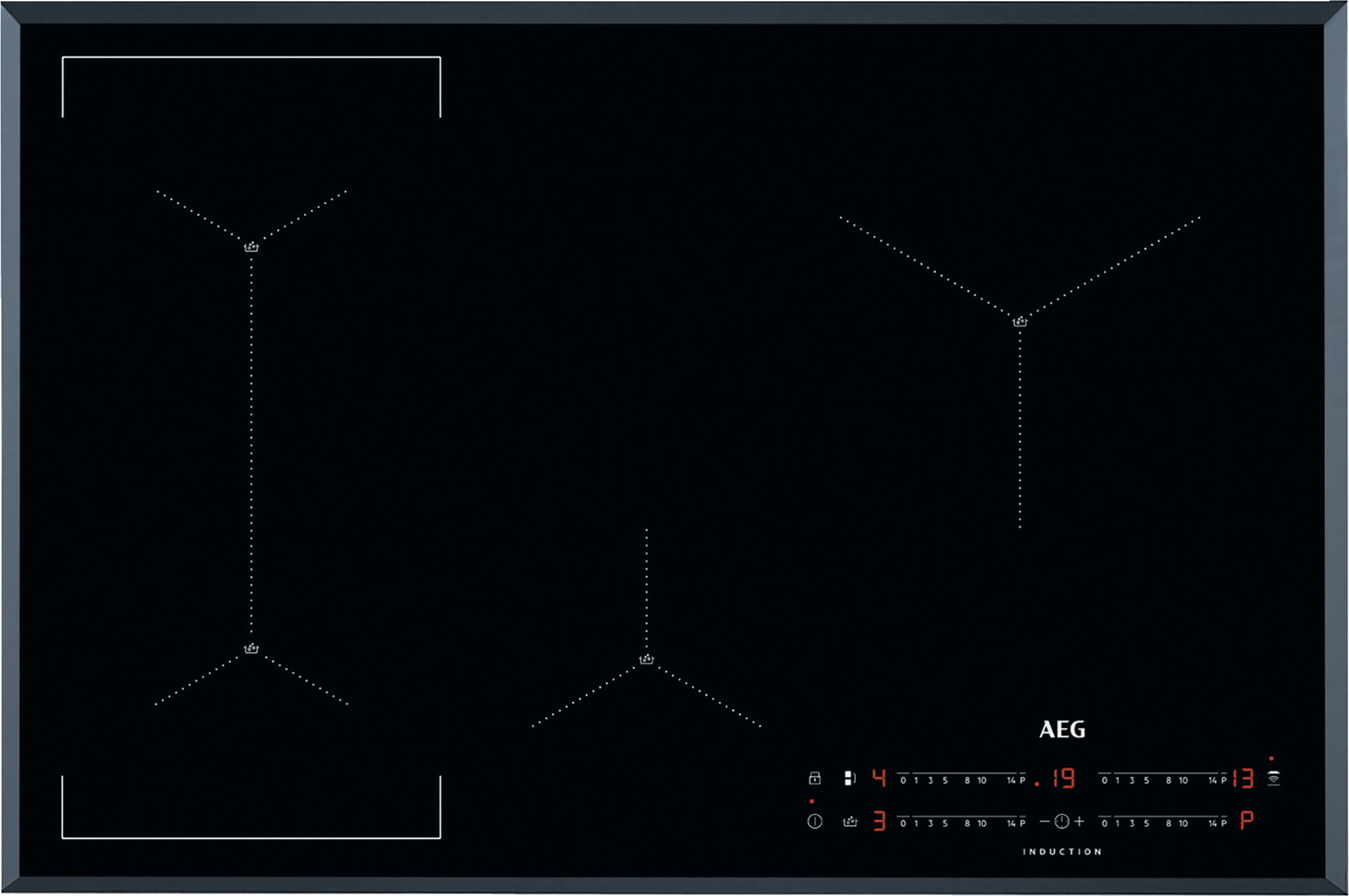 Image of AEG IAE84421FB 78cm Induction Hob - Black, Black