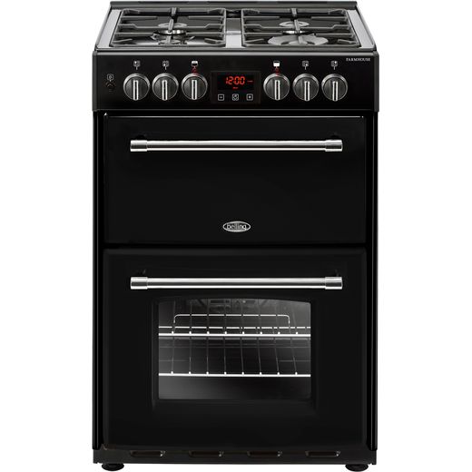 Belling Farmhouse60DF Dual Fuel Cooker - Black - Needs 4.8KW Electrical Connection
