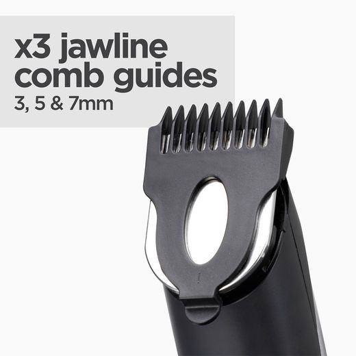 Babyliss Lithium Power Beard Trimmers Grey - Annotation - Jawline comb guides