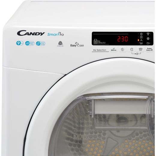 Candy CSOEH9A2DE Wifi Connected 9Kg Heat Pump Tumble Dryer - White - Control panel