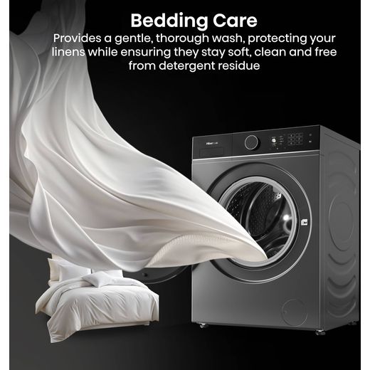 Hisense 5i KitchenFit Series WF5I9043BTFS 9kg Washing Machine with 1400 rpm - Titanium - Annotation - Bedding care
