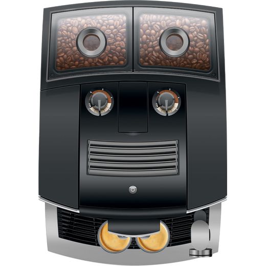 Jura J10 15723 Bean to Cup Coffee Machine - Black / Silver - Top view