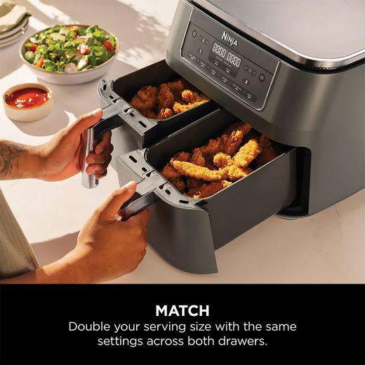 Ninja 6-in-1 Dual Zone DZ300UK Air Fryer - Grey - Annotation - Match