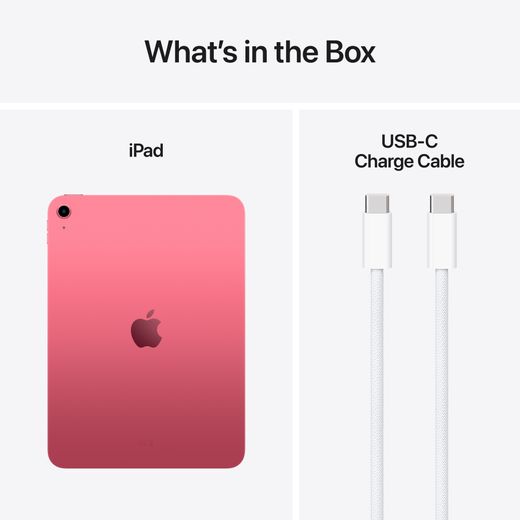 Apple MD5C4KN/A Tablet Pink - Annotation - Whats in the box shot