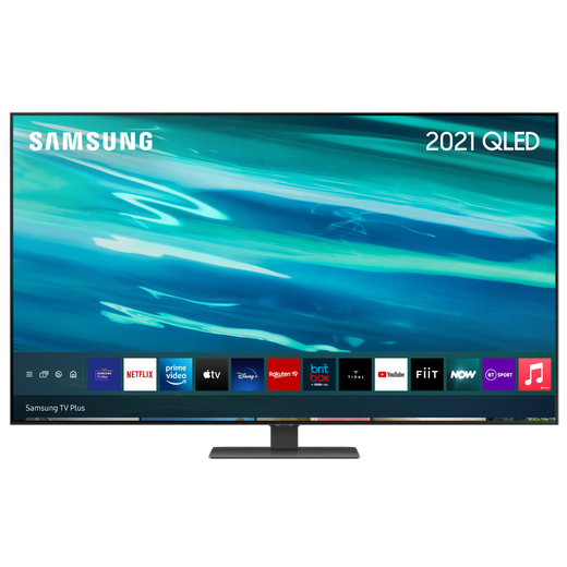 Samsung QLED QE50Q80AA 50" Smart 4K Ultra HD TV With 100% Colour Volume, With Quantum Processor 4K and Apple TV App