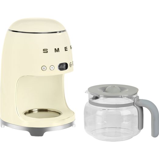 Smeg DCF02CRUK Filter Coffee Machine with Timer - Cream
