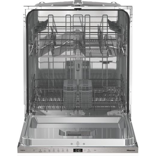 Hisense Integrated Standard Dishwasher - Black - Front with door open shot