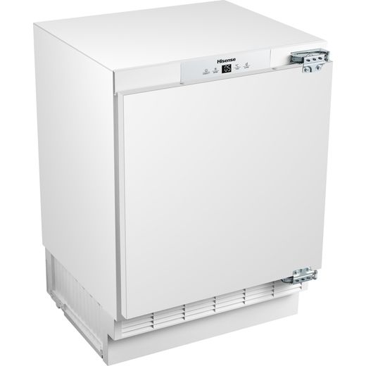 Hisense RUR156D4AWE Integrated Upright Fridge - White - Right perspective shot