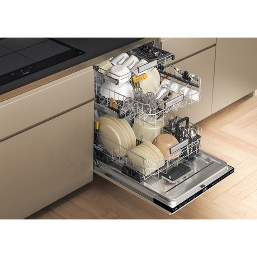 Whirlpool Standard Dishwasher - Black - dishwasher in kitchen with door open shot 