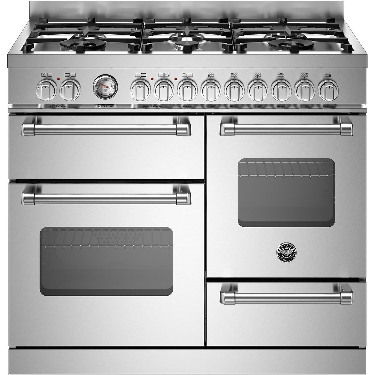 Bertazonni, range cooker | stainless steel | MAS106L3EXC_SS | ao.com