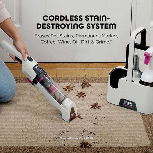 Shark HX100UKT Spot Cleaner White - Annotation - Cordless stain destroyer shot