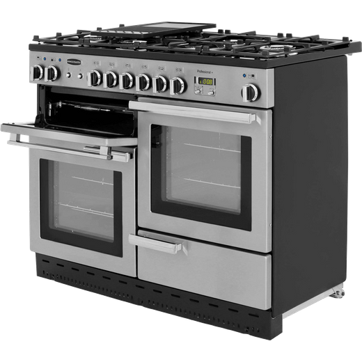 Rangemaster Professional Plus 110cm Dual Fuel Range Cooker - Stainless Steel 