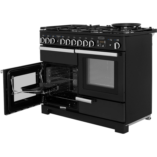 Rangemaster Professional Deluxe 110cm Dual Fuel Range Cooker - Black