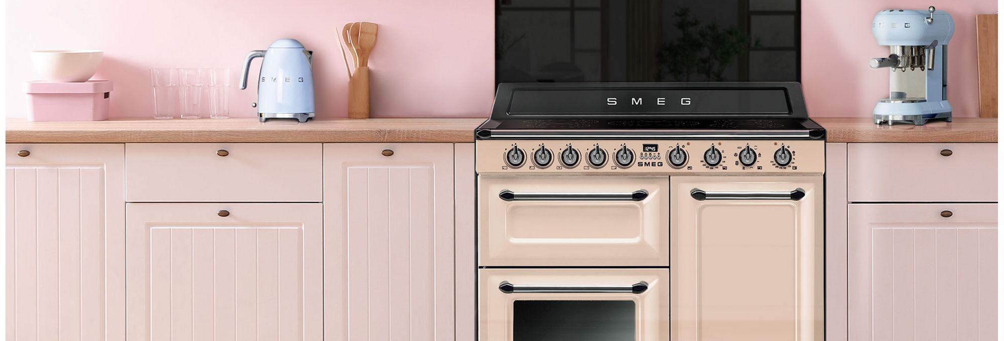 smeg pink range