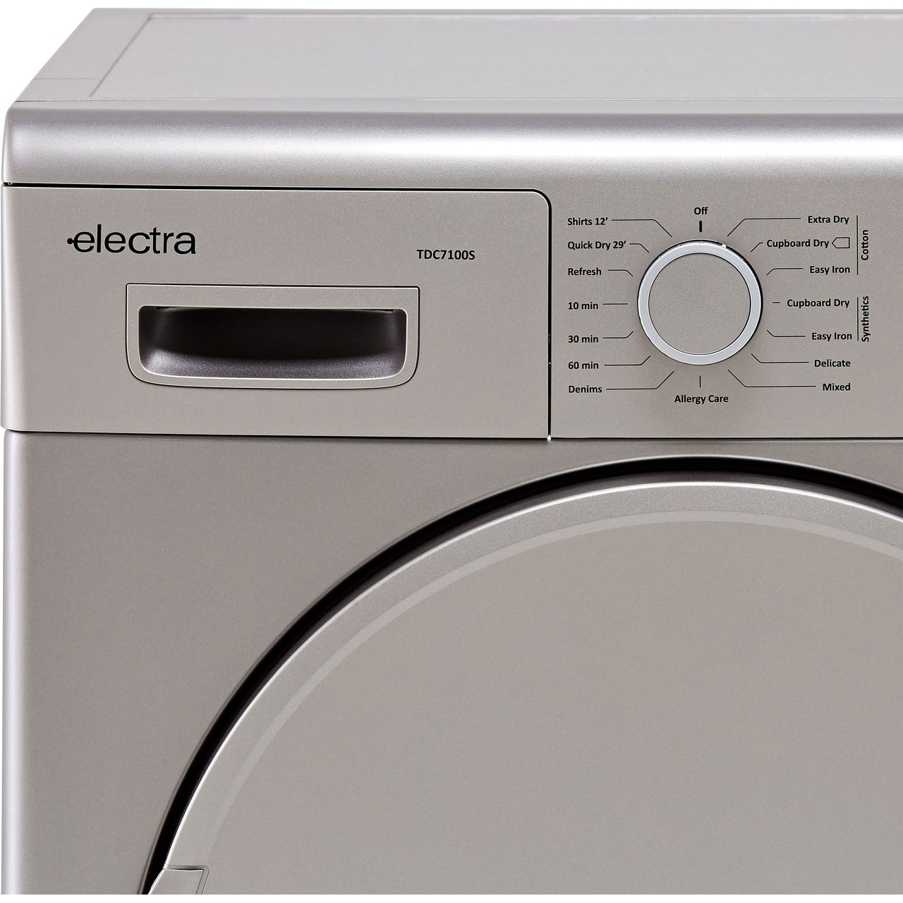 Electra TDC7100S B Rated 7Kg Condenser Tumble Dryer Silver ...