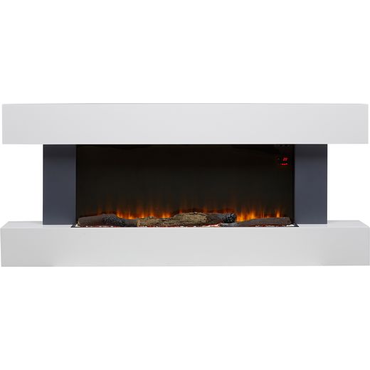 Warmlite Hingham WL45033N Log Effect Wall Mounted Fire - White