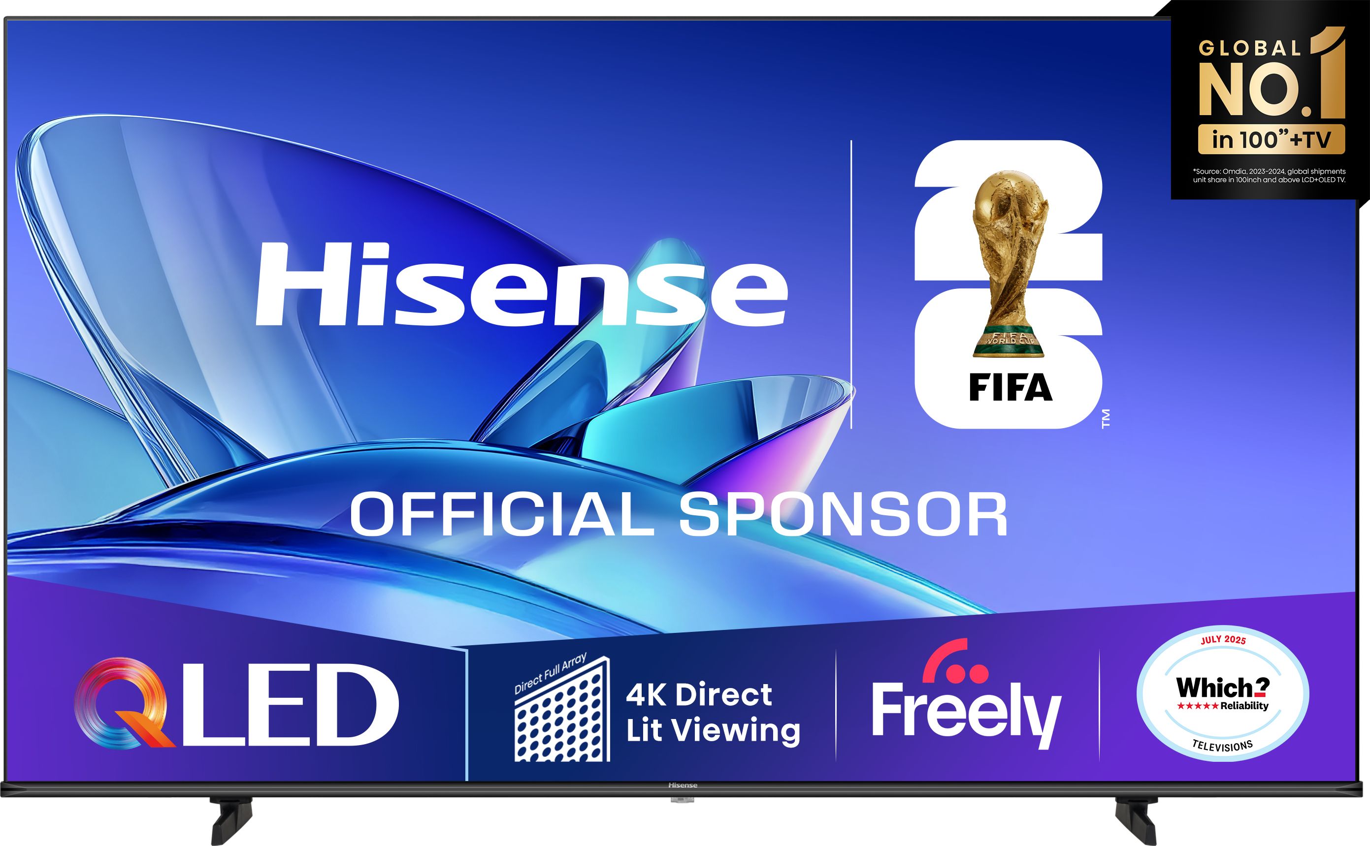 Hisense 55" QLED TV - 4K Ultra HD, Smart TV, Black