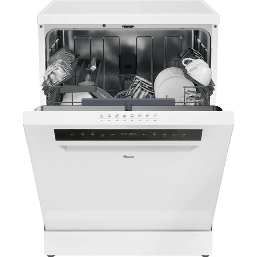 Hoover H-DISH 500 Standard Dishwasher - White - Front with door open shot