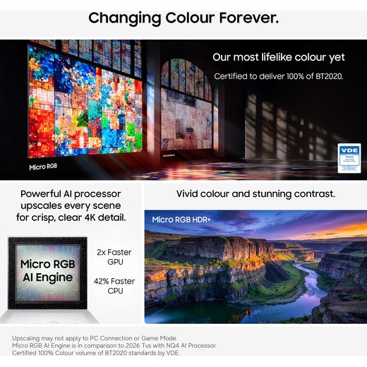 Samsung 55" 4K Ultra HD Micro RGB Smart TV - annotation - Colour