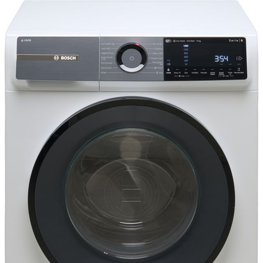 Bosch Series 6 WGH254A0GB 10kg WiFi Connected Auto Dosing Washing Machine with 1400 rpm - White - Control panel