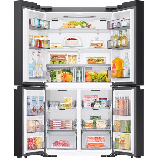 Samsung RM70F67RDREU American Fridge Freezer Stainless Steel - Doors open