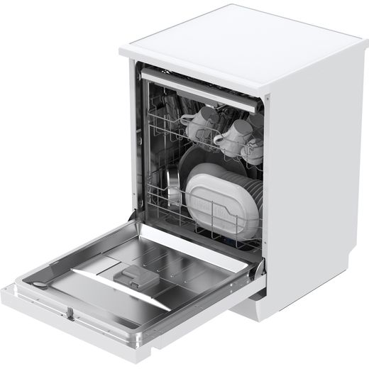 Midea Standard Dishwasher - White - High left perspective shot