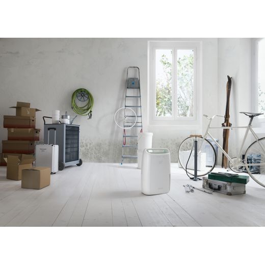 De'Longhi Dehumidifier - White - Dehumidifier in garage clearing air shot