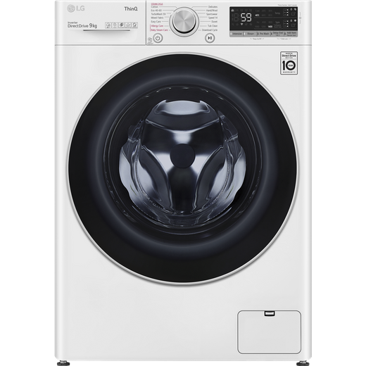 LG V7 F4V709WTSA 9kg Washing Machine with 1400 rpm - White - B Rated
