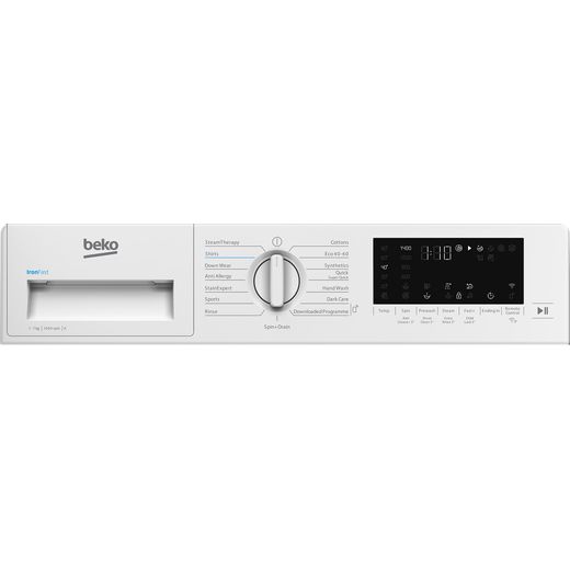Beko WTIK74122 Integrated Washing Machine with 1400 rpm - White - Control panel