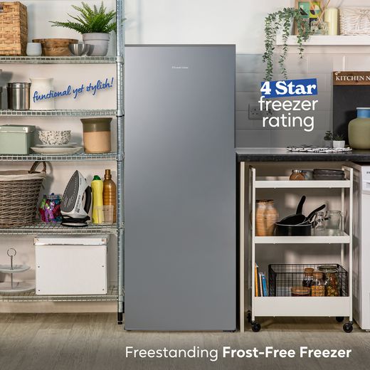 Russell Hobbs Small Frost Free Fridge Freezer - Silver - Annotation - 4 Star freezer rating