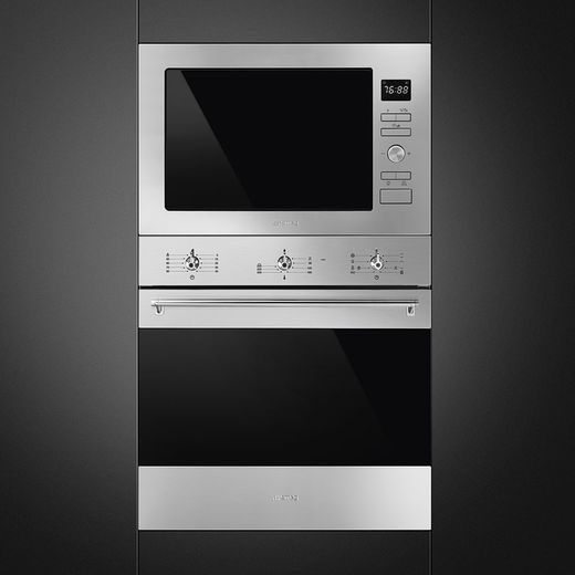 Smeg Cucina FMI425X Built In Microwave with Grill - Stainless Steel