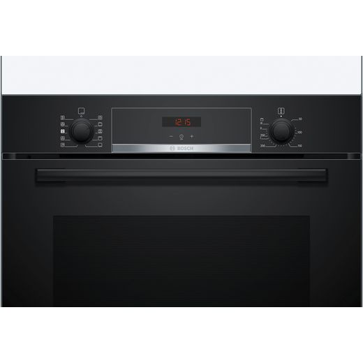 Bosch Series 4 Built In Electric Single Oven - Black - Control panel shot