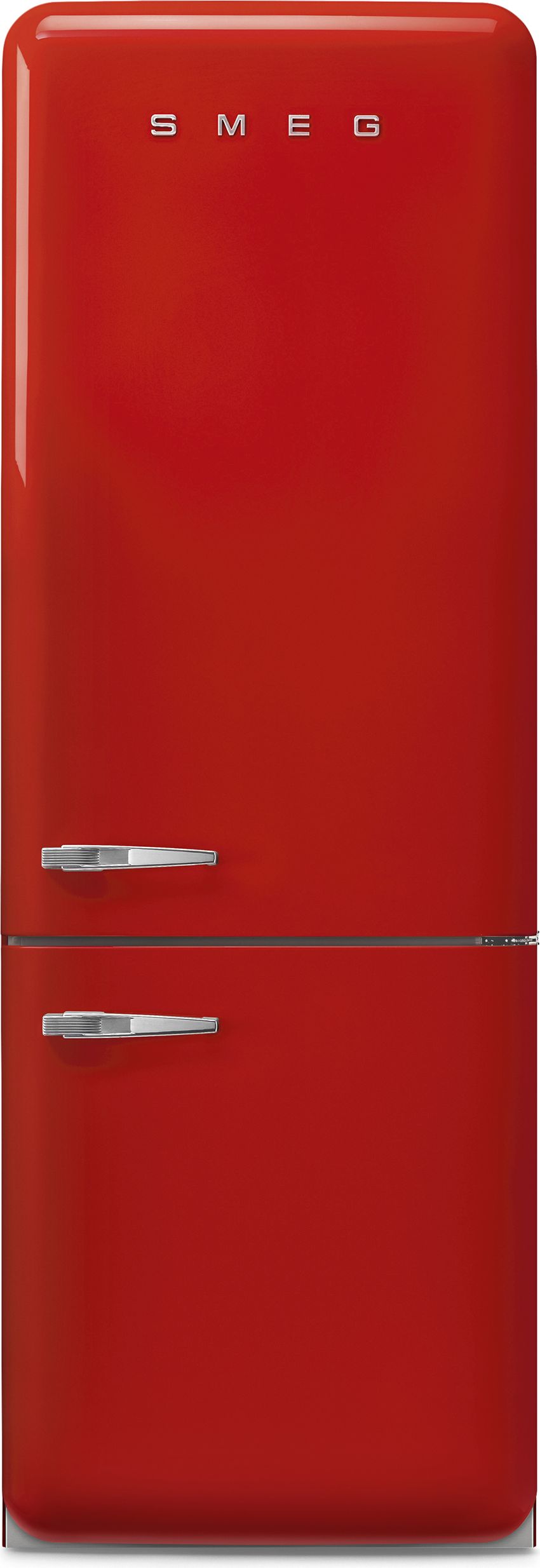 Smeg Right Hand Hinge FAB38RRD5 70/30 Frost Free Fridge Freezer - Red - E Rated, Red