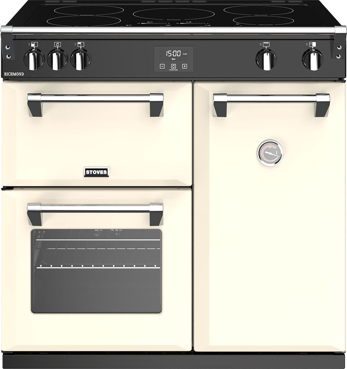 Stoves Richmond S900Ei 90cm Electric Range Cooker with Induction Hob - Cream - A/A/A Rated, Cream