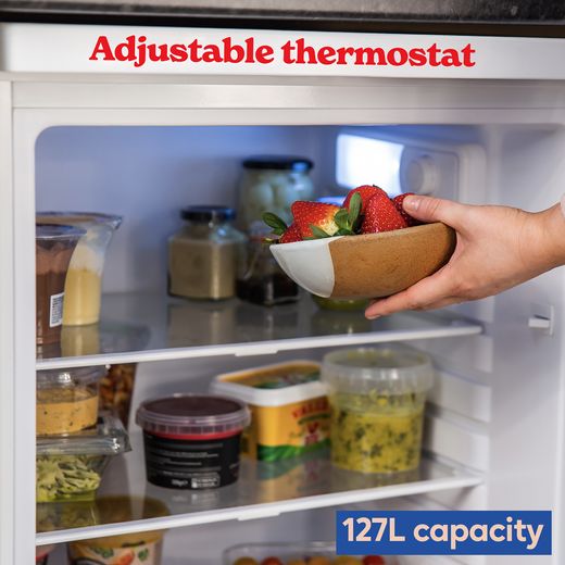 Russell Hobbs RH85UCLF552E1W Fridge - White - Annotation - Adjustable thermostat shot