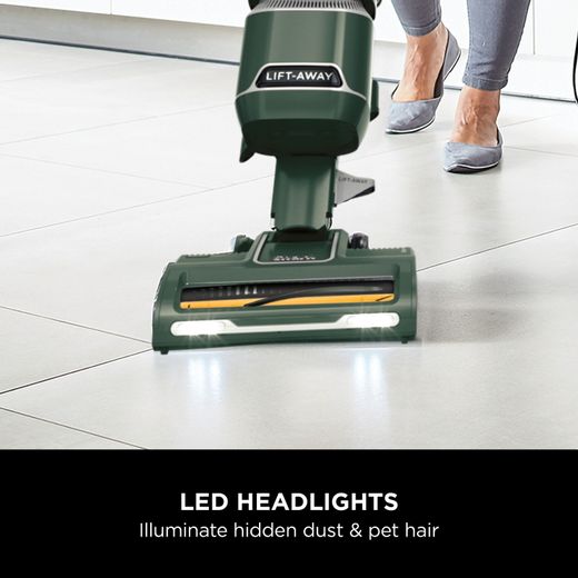 Shark Anti-Hair Wrap with Powered Lift Away and True Pet NZ691UKT Upright Vacuum Cleaner - Annotation - LED lights shot