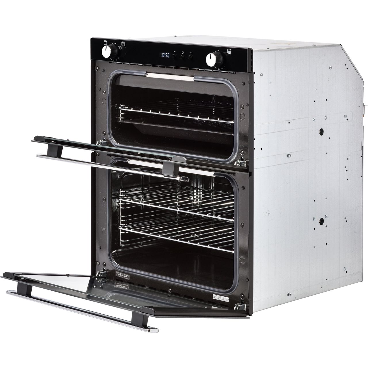 Belling BI702G Built Under 60cm A/A Gas Double Oven Black New from AO
