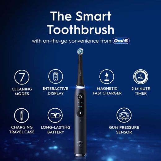 Oral-B iO™ 9 Electric Toothbrush - Black - Annotation - Features