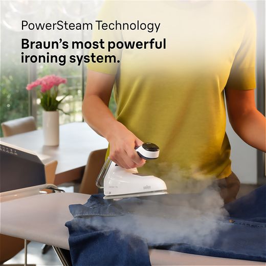 Braun Steam Generator Iron - White / Blue - Annotation - Power steam technology shot