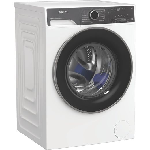 Hotpoint Fabric Care HB123WWCAREUK 12kg WiFi Connected Washing Machine with 1400 rpm - White - right perpsective shot 