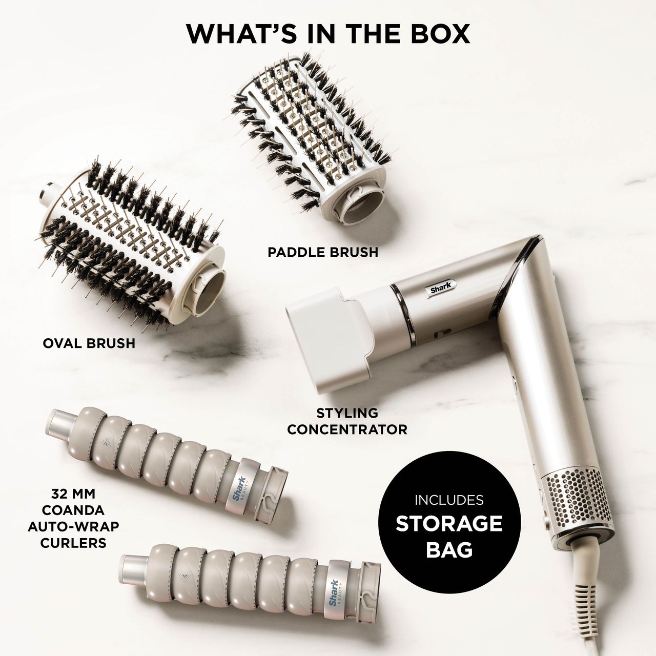 Shark FlexStyle 4-in-1 HD436SLUK Hot Air Styler - Stone