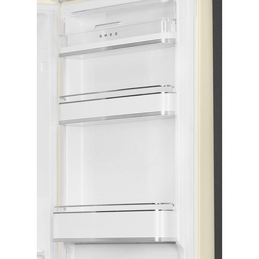 Smeg FAB32RCR6UK 197cm Frost Free Fridge Freezer - Cream - Close up door shelf shot
