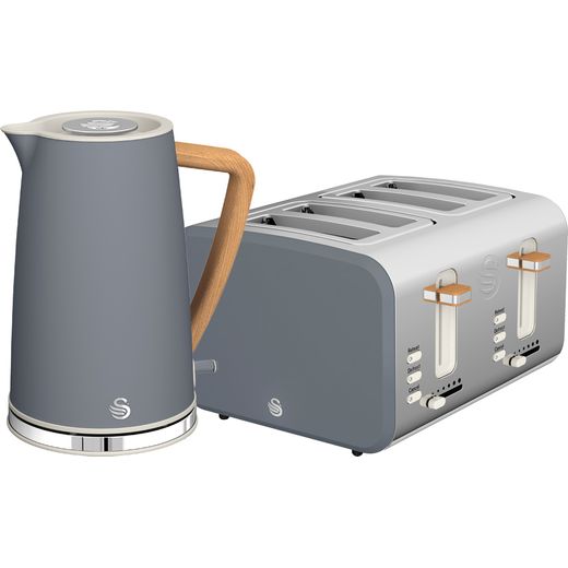 grey nordic kettle and toaster