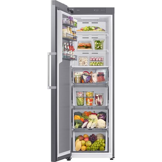 Samsung RI40 SpaceMax™ RZ70H32KDTEU 186cm Upright Freezer - Gentle Silver - Door open