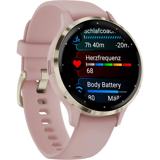 Garmin Venu® 3S, GPS - 41 - Soft Gold / Dust Rose - right perspective shot