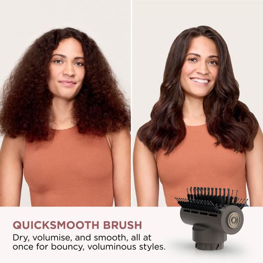 Shark SpeedStyle Pro FLEX 4-in-1 HD542UK Hair Dryer - Mocha Silver - Annotation - Quicksmooth brush