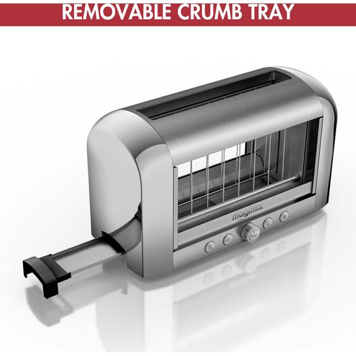 Magimix Vision Glass Toaster - Annotation - Crumb tray shot