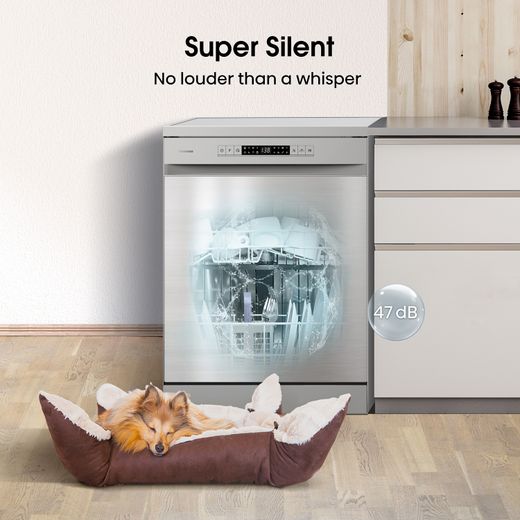 Hisense Standard Dishwasher - Stainless Steel - Annotation - Super silent