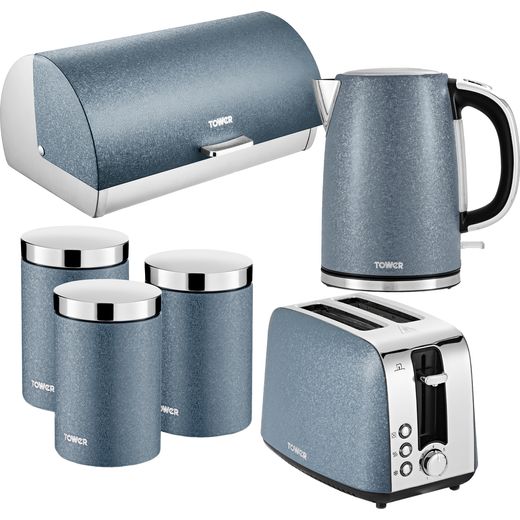 Tower Ice Diamond AOBUNDLE029 Kettle And Toaster Set - Blue